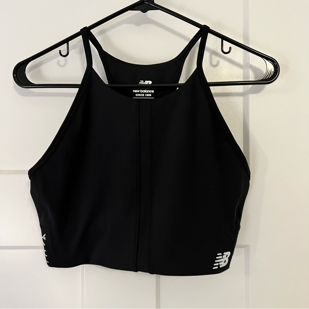 New balance sports bra black and white size medium